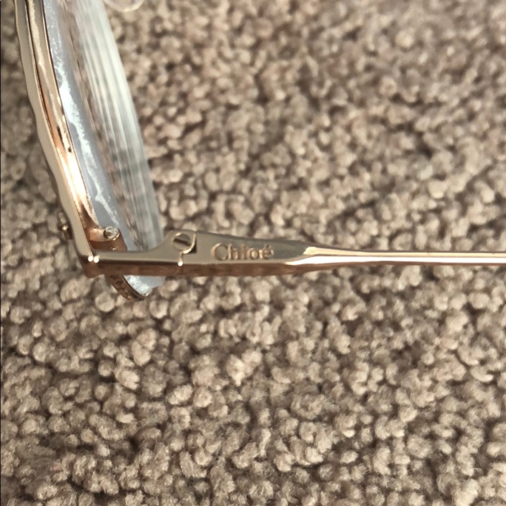 CHLOE ROSE GOLD HORN RIM GLASSES - Picture 3 of 5
